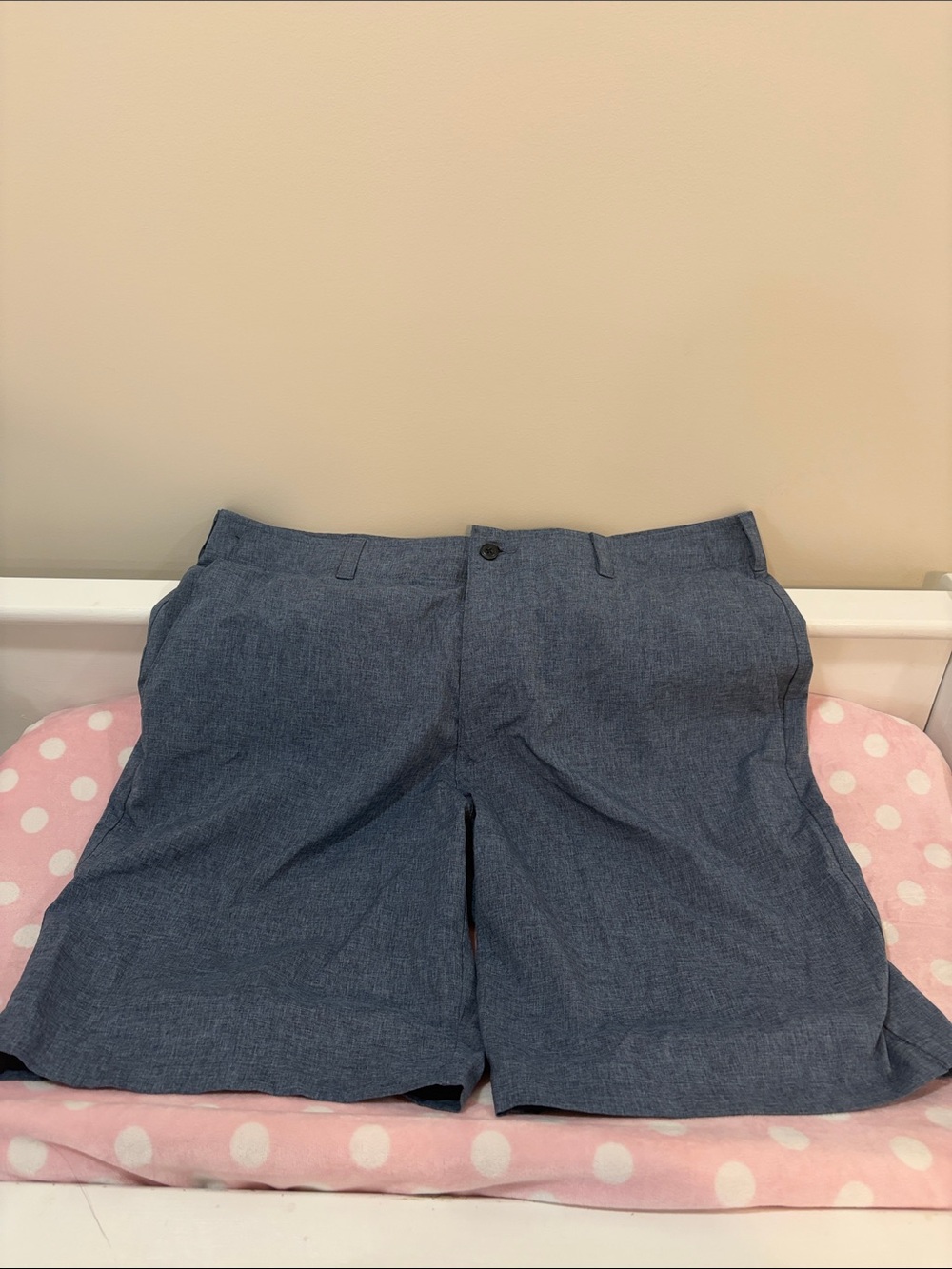 Hogan Men's Slate Blue Flat-Front Shorts